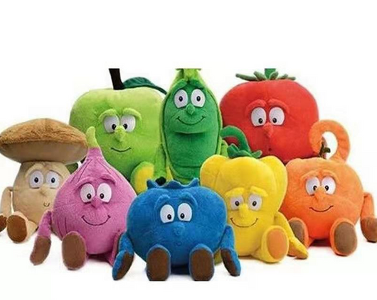 Peluches de Calabaza y Sandía - Juguetes Suaves para Niños