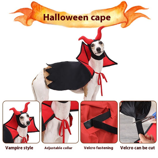 Disfraz de Vampiro para Mascotas con Capa y Sombrero - Image 2