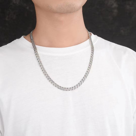 Collar Hip Hop con Patrón de Ratán - Estilo Retro Personalidad