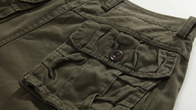 Shorts de Trabajo Europeos Estilo Casual Bolsillos Múltiples Algodón - Image 6