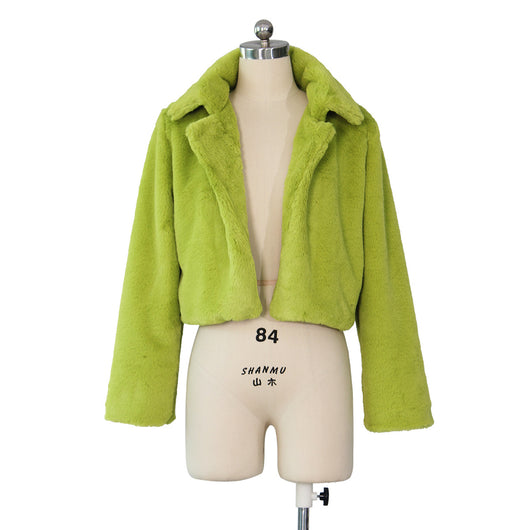 Abrigo Cardigan de Pelaje Sintético Suelto Otoño Invierno Europeo - Image 5