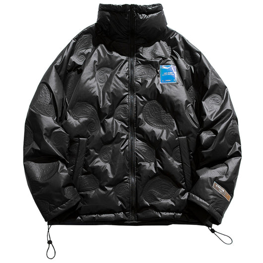 Chaqueta Acolchada Hombre Estilo Hip Hop Suelta Plisada Ligera - Image 10