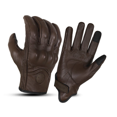 Guantes de Cuero para Motocicleta con Pantalla Táctil y Protección Anticaída - Image 9