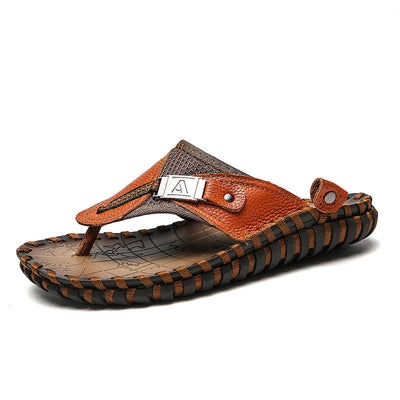 Sandalias de Cuero para Hombre - Cómodas Chanclas de Playa y Casual - Image 2