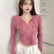 Cardigan Corto con Capucha para Mujer