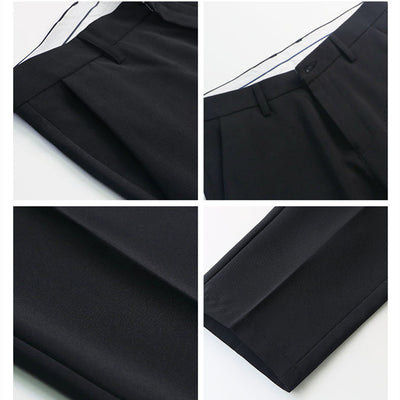 Pantalón Blanco Elegante de Corte Recto con Diseño de Nueve Puntos - Image 6