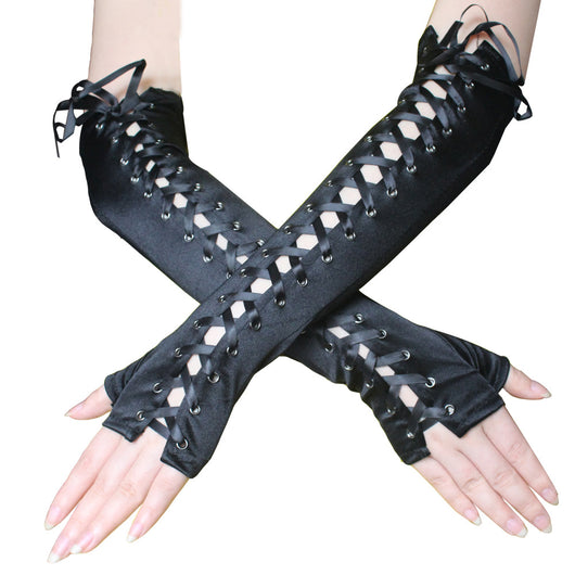 Guantes Punk de Satén Europeos y Americanos - Image 10