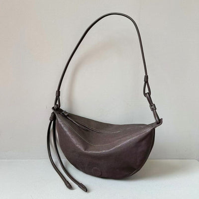Bolso Bandolera Retro Media Luna en Cuero Oveja - Image 6