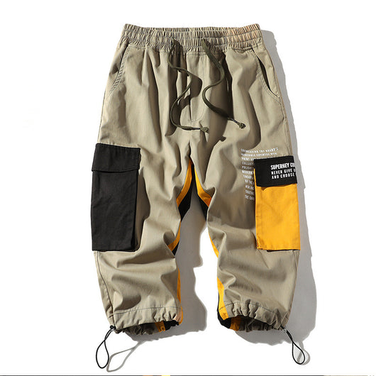 Pantalones Cargo Blancos Acortados con Múltiples Bolsillos - Image 9