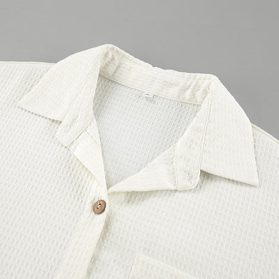 Conjunto Playero con Diseño Waffle - Camisa y Shorts - Image 18