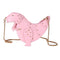 Bolso Bandolera Dinosaurio Cuero con Cadena - Mini Cartera Crossbody para Mujer