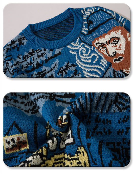 Suéter Holgado con Estampado Graffiti - Comodidad Casual - Image 5