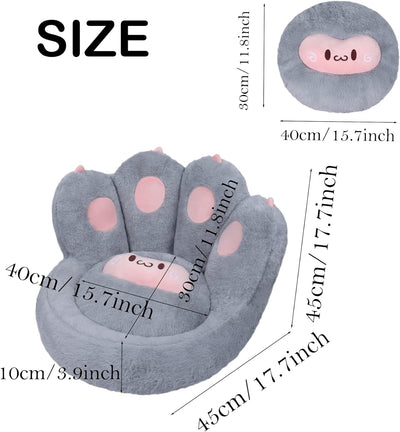 Cojín de Piso con Forma de Pata de Gato - Almohada Extraíble de Felpa para Silla Gamer y Descanso - Image 15