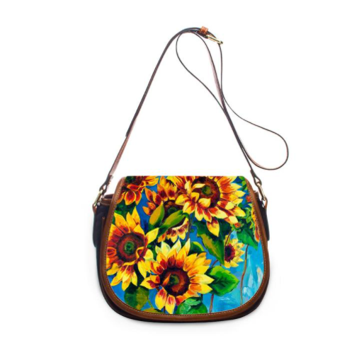 Bolso de Cuero para Mujer con Estampado de Girasoles - Image 19