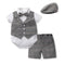 Traje Formal para Bebé Niño con Chaleco, Shorts y Pajarita