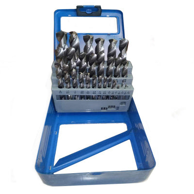 Set de 25 Brocas de Torsión Multimaterial para Madera, Hierro y Aluminio