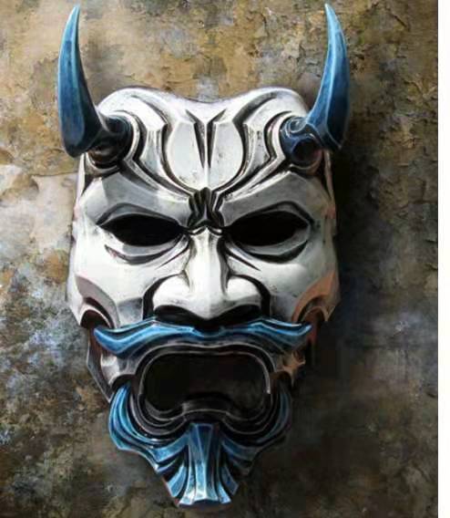 Máscara Prajna Blanca con Diseño de Mariposa Rin Ghost House