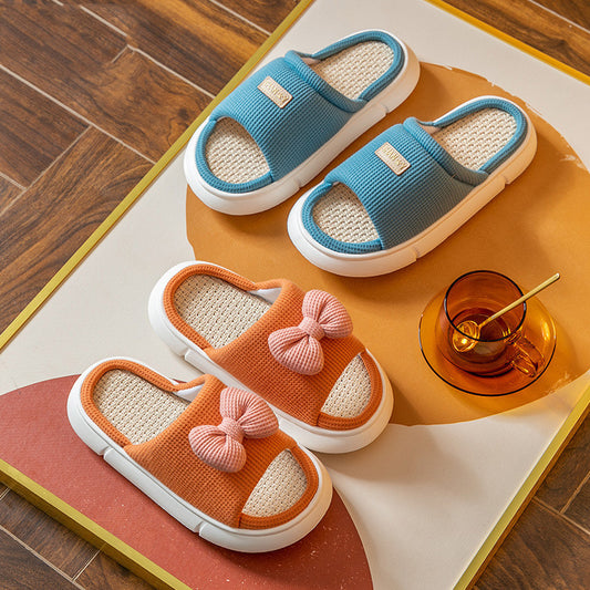 Pantuflas de Lino y Algodón para Todas las Estaciones
