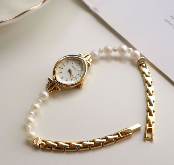 Reloj Pulsera Mujer Nácar Perla - Elegancia Atemporal