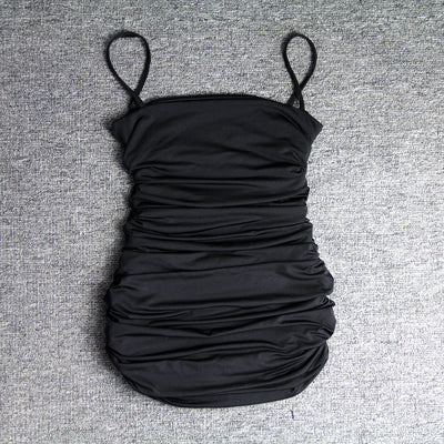 Vestido de Club Plisado con Escote Cruzado - Image 48