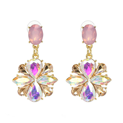 Aretes Retro de Perla y Diamante en Aleación - Image 6