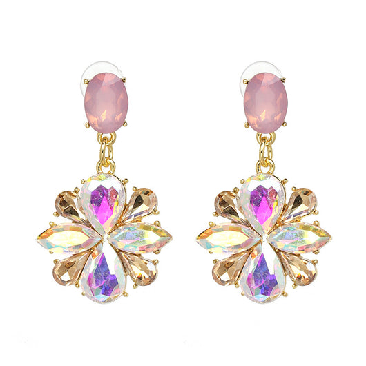Aretes Retro de Perla y Diamante en Aleación - Image 6