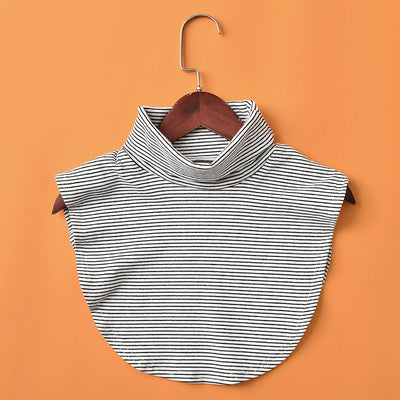 Cuello Alto Falso Decorativo Negro y Blanco Efecto Voluminoso - Image 10