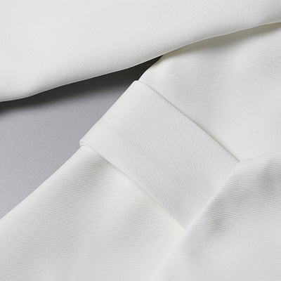 Traje Blanco Elegante de Dos Piezas con Pantalón Ancho - Diseño Ejecutivo - Image 15