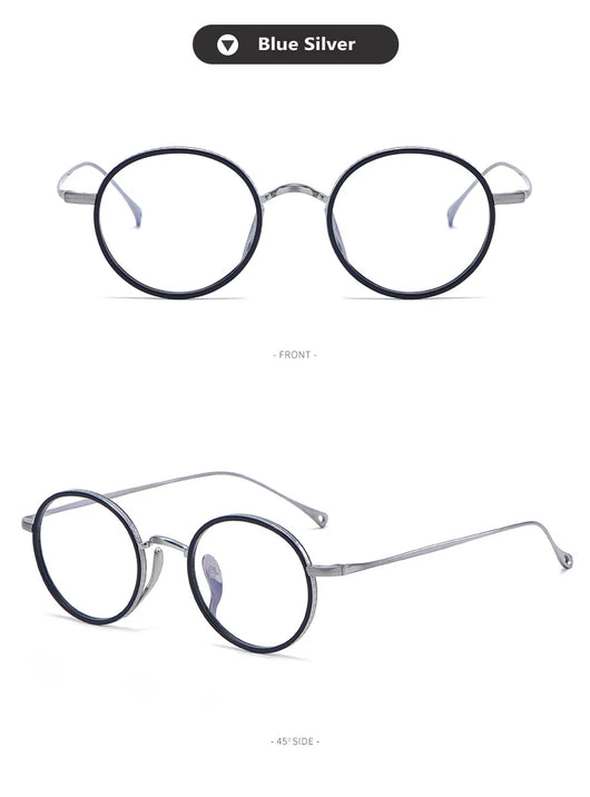Lentes Retro de Titanio Puro - Marco Redondo Vintage - Image 18