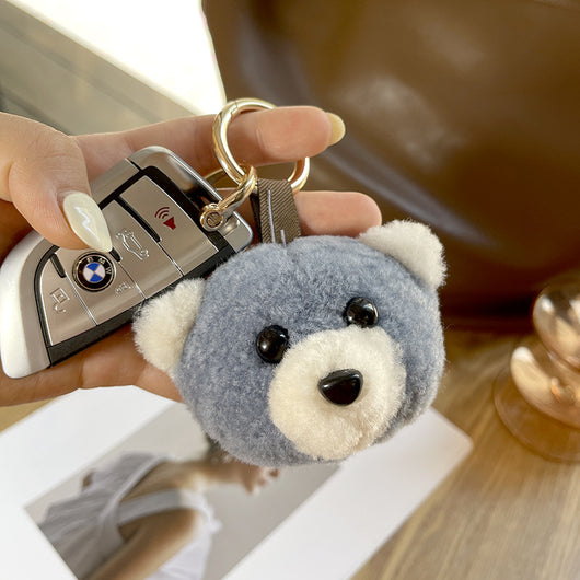 Llavero Peluche Oso de Lana Real - Accesorio Adorable para Auto - Image 18