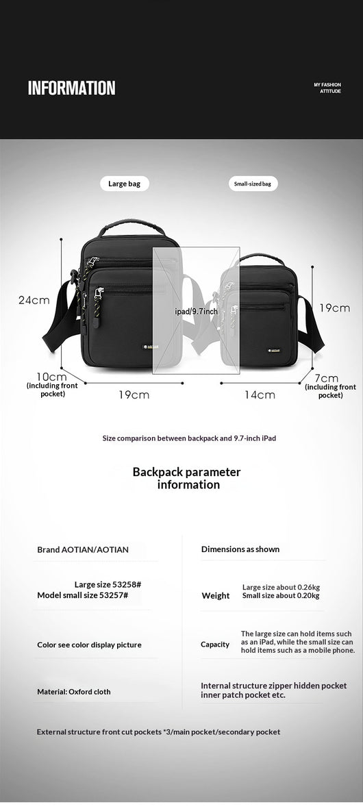 Bolso Crossbody Casual para Hombre - Versátil y Funcional - Image 11