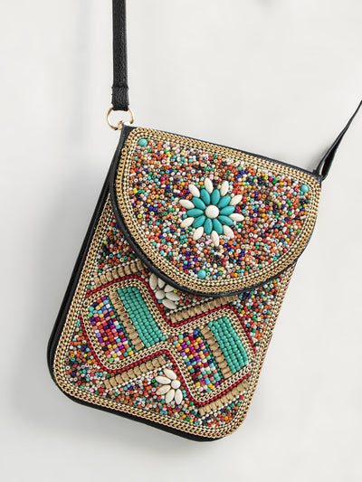 Bolsa Bohemia para Celular con Cuentas y Concha Marina - Image 19
