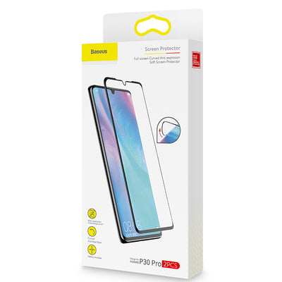 Protector de Pantalla Curvo Anti Explosión P30 Pro Negro - Pack 2 Piezas - Image 9
