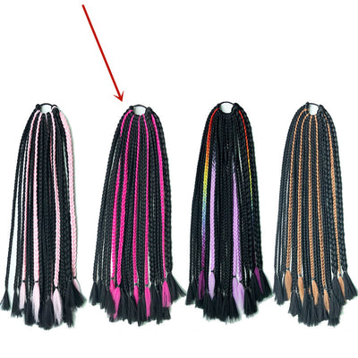 Peluca Trenzas Africanas Coloridas Hip Hop para Mujer - Image 5