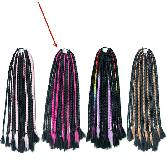 Peluca Trenzas Africanas Coloridas Hip Hop para Mujer - Image 5