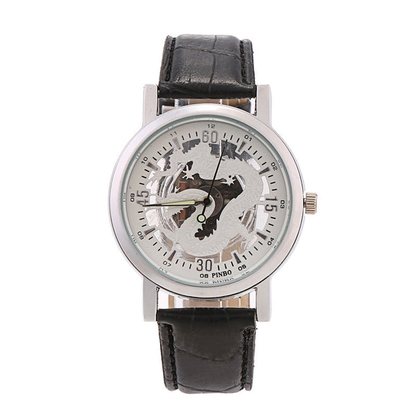 Reloj de Pulsera para Hombre con Decoración de Dragón Clásico