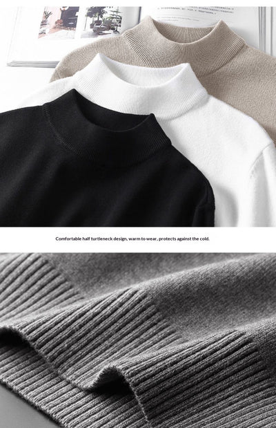 Suéter Tejido para Hombre Cuello Alto Cálido y Suave - Image 13