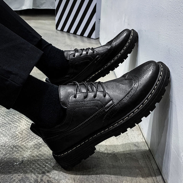 Zapatos de Cuero Casual Estilo Británico para Hombre - Diseño Ejecutivo