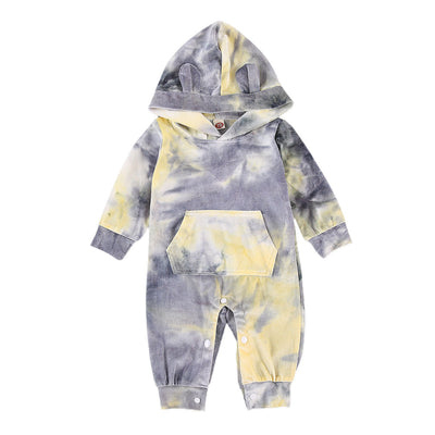Jumpsuit Tie Dye con Capucha para Bebés y Niños - Image 6