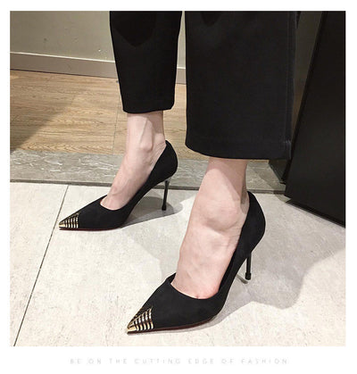 Tacones Altos Puntiagudos con Punta Metálica - Diseño Versátil y Elegante - Image 18