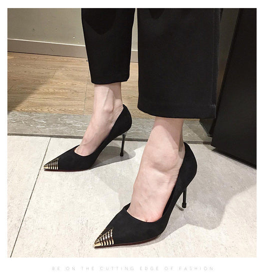 Tacones Altos Puntiagudos con Punta Metálica - Diseño Versátil y Elegante - Image 18