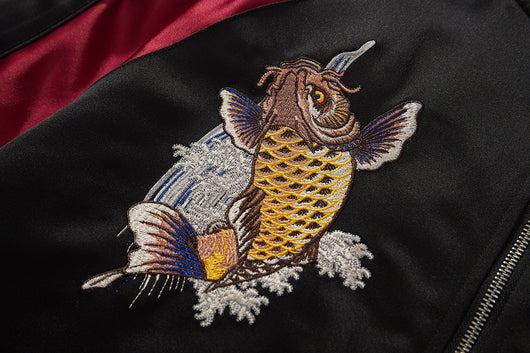 Chaqueta de Algodón para Hombre con Bordado de Koi - Image 7