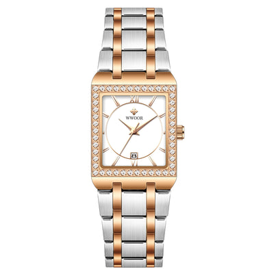 Reloj Mujer Acero Inoxidable Resistente al Agua con Cristal Diamante - Image 6