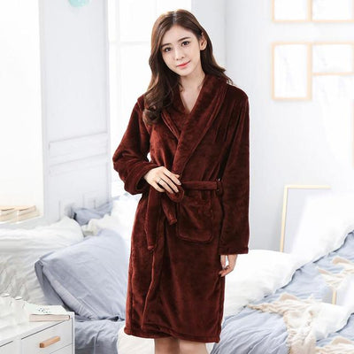 Bata Pijama de Franela Invierno Elegante y Cómoda - Image 11