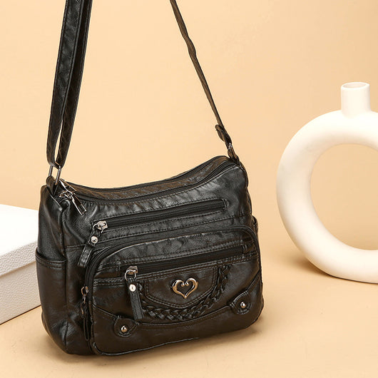 Bolso Mensajero Mujer Grande Multi-bolsillos Capacidad Premium - Image 3