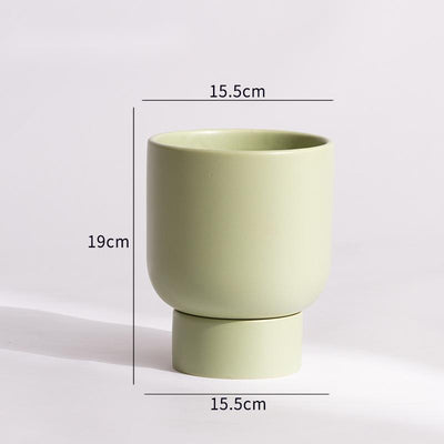Maceta de Cerámica Verde Estilo Morandi para Decoración - Image 5