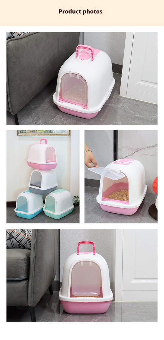 Arenero Cerrado con Cajón Extraíble - Inodoro Felino Desodorante Antiderrames - Image 12