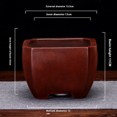 Maceta Decorativa de Arcilla Púrpura Personalizable para Escritorio - Image 6