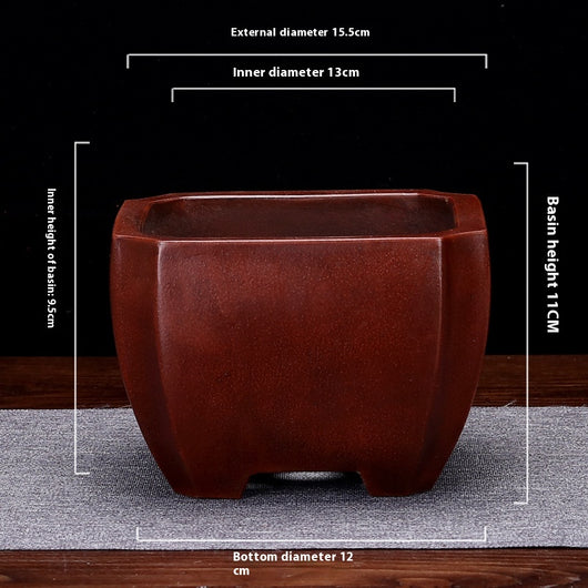 Maceta Decorativa de Arcilla Púrpura Personalizable para Escritorio - Image 6