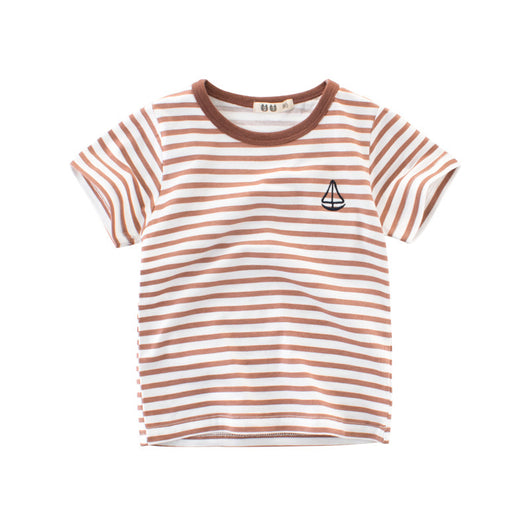Playera Infantil de Algodón con Rayas para Niños